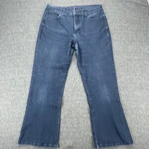 NYDJ Women's Bootcut Stretch Jeans Dark‎ Wash Denim Size 14 Made in USA